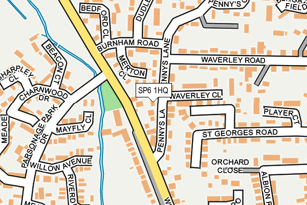 SP6 1HQ map - OS OpenMap – Local (Ordnance Survey)