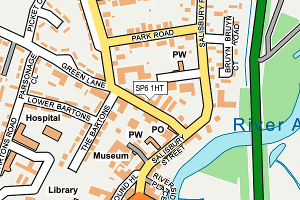 SP6 1HT map - OS OpenMap – Local (Ordnance Survey)