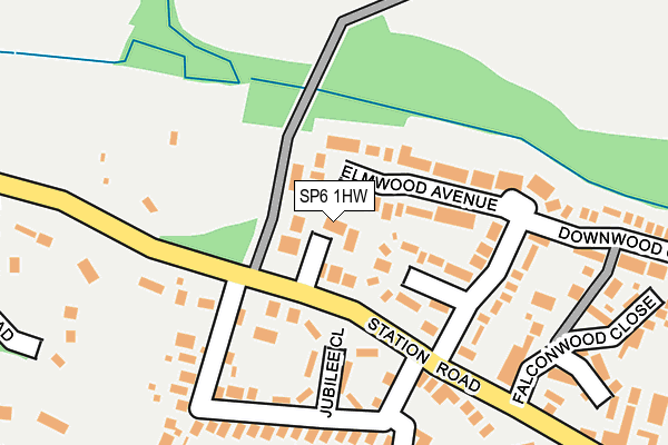 SP6 1HW map - OS OpenMap – Local (Ordnance Survey)