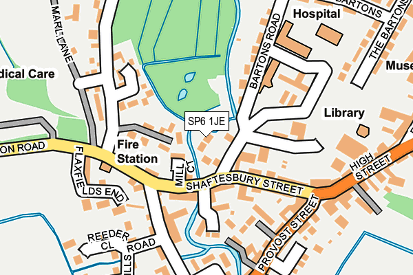 SP6 1JE map - OS OpenMap – Local (Ordnance Survey)