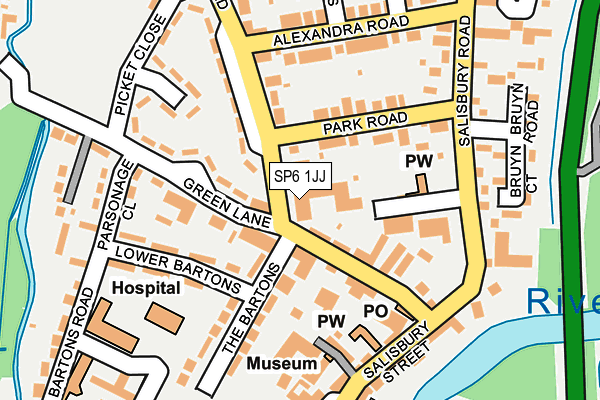 SP6 1JJ map - OS OpenMap – Local (Ordnance Survey)