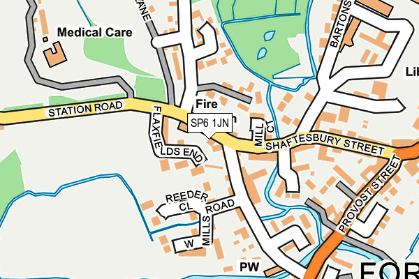 SP6 1JN map - OS OpenMap – Local (Ordnance Survey)