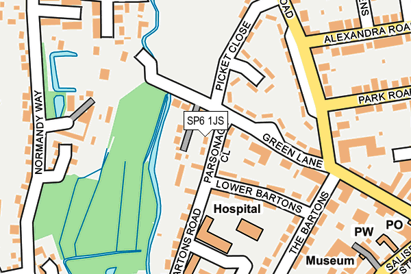 SP6 1JS map - OS OpenMap – Local (Ordnance Survey)