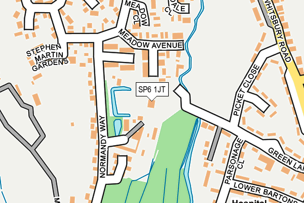 SP6 1JT map - OS OpenMap – Local (Ordnance Survey)