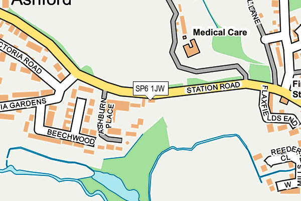 SP6 1JW map - OS OpenMap – Local (Ordnance Survey)