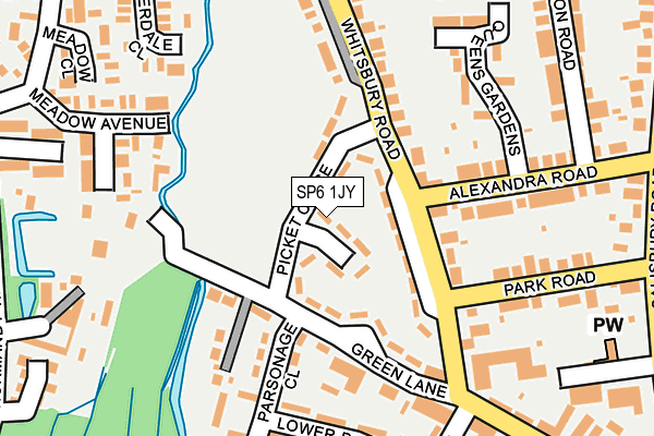 SP6 1JY map - OS OpenMap – Local (Ordnance Survey)