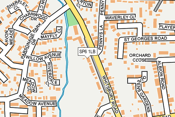 SP6 1LB map - OS OpenMap – Local (Ordnance Survey)