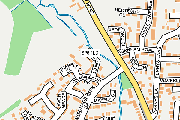 SP6 1LD map - OS OpenMap – Local (Ordnance Survey)