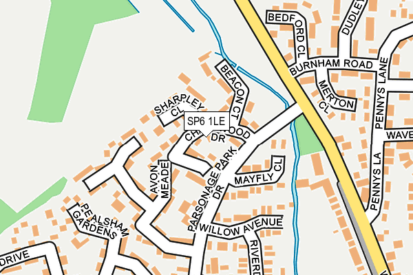 SP6 1LE map - OS OpenMap – Local (Ordnance Survey)