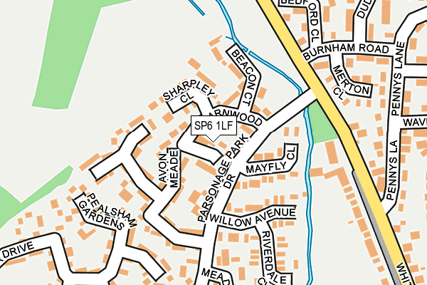 SP6 1LF map - OS OpenMap – Local (Ordnance Survey)