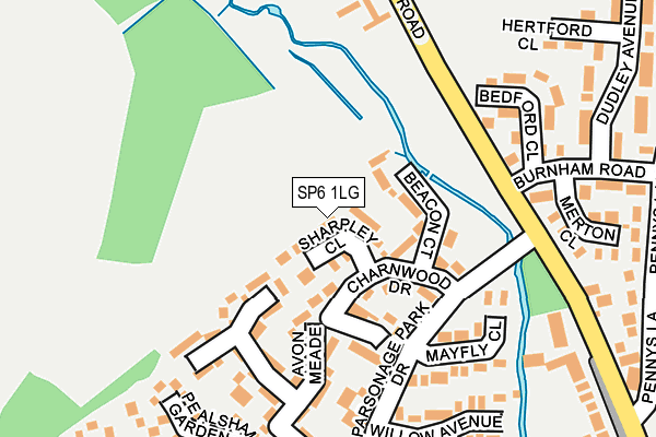 SP6 1LG map - OS OpenMap – Local (Ordnance Survey)