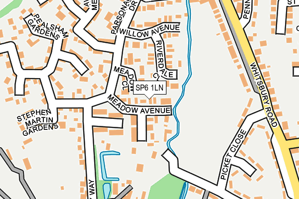 SP6 1LN map - OS OpenMap – Local (Ordnance Survey)