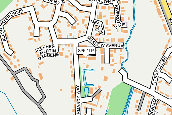 SP6 1LP map - OS OpenMap – Local (Ordnance Survey)