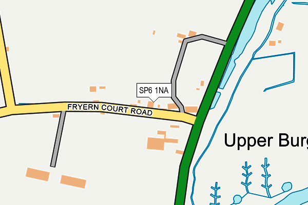 SP6 1NA map - OS OpenMap – Local (Ordnance Survey)