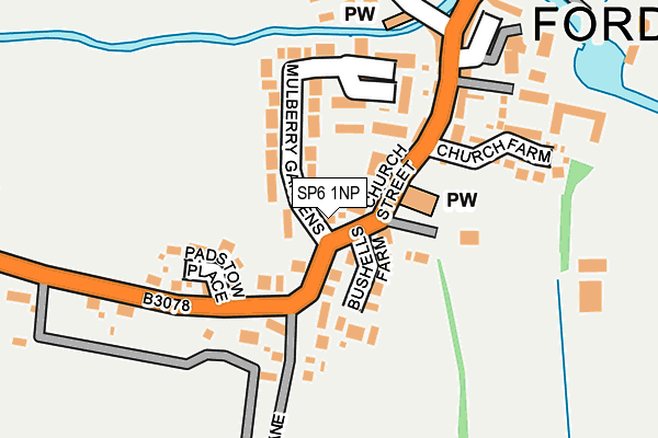 SP6 1NP map - OS OpenMap – Local (Ordnance Survey)