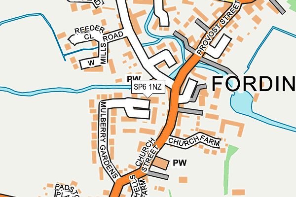 SP6 1NZ map - OS OpenMap – Local (Ordnance Survey)