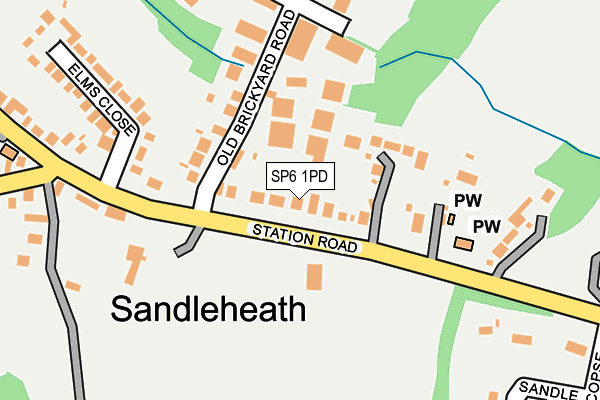 SP6 1PD map - OS OpenMap – Local (Ordnance Survey)