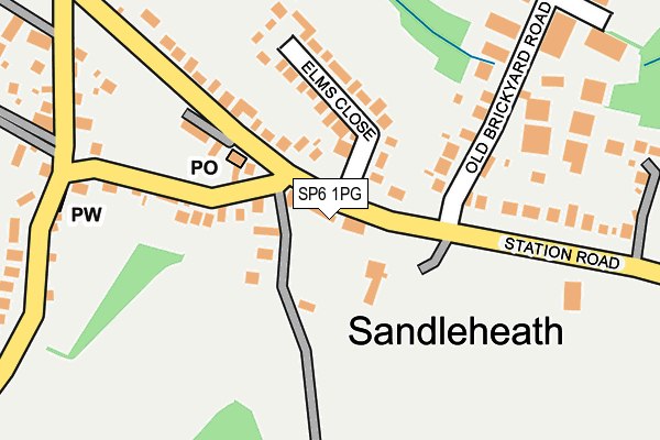 SP6 1PG map - OS OpenMap – Local (Ordnance Survey)