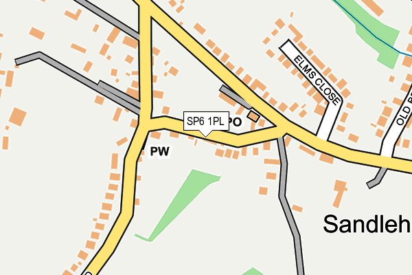 SP6 1PL map - OS OpenMap – Local (Ordnance Survey)