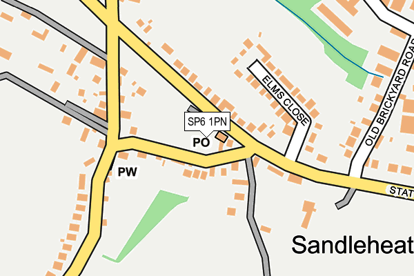 SP6 1PN map - OS OpenMap – Local (Ordnance Survey)