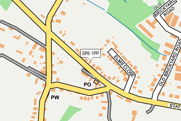 SP6 1PP map - OS OpenMap – Local (Ordnance Survey)