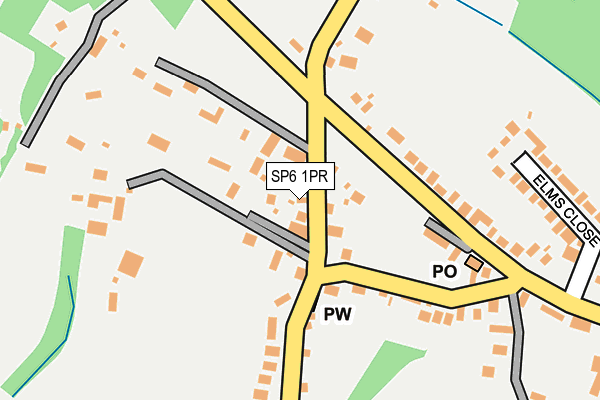 SP6 1PR map - OS OpenMap – Local (Ordnance Survey)