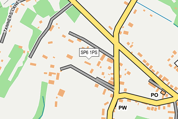 SP6 1PS map - OS OpenMap – Local (Ordnance Survey)