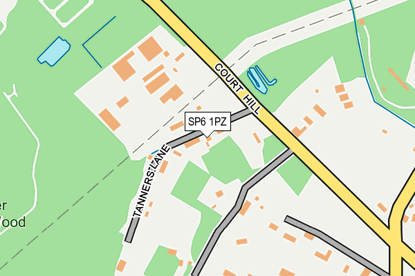 SP6 1PZ map - OS OpenMap – Local (Ordnance Survey)