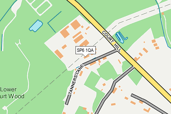 SP6 1QA map - OS OpenMap – Local (Ordnance Survey)