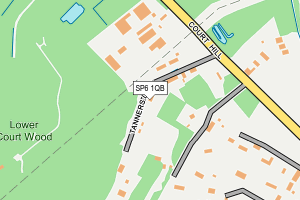 SP6 1QB map - OS OpenMap – Local (Ordnance Survey)