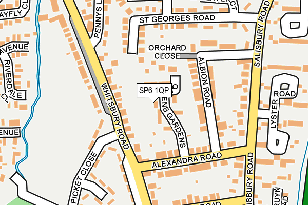 SP6 1QP map - OS OpenMap – Local (Ordnance Survey)