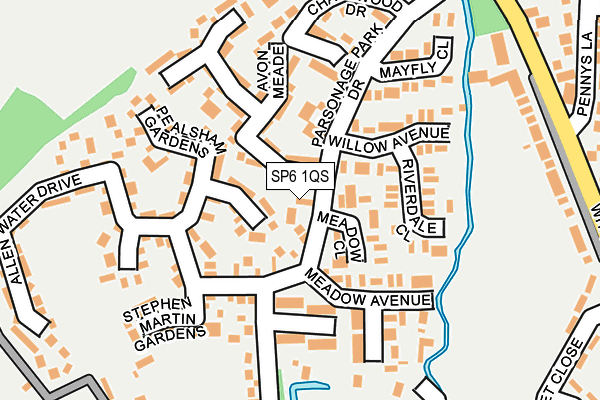 SP6 1QS map - OS OpenMap – Local (Ordnance Survey)