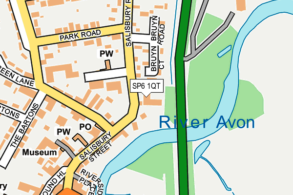 SP6 1QT map - OS OpenMap – Local (Ordnance Survey)