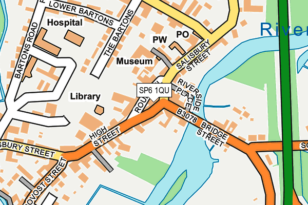 SP6 1QU map - OS OpenMap – Local (Ordnance Survey)