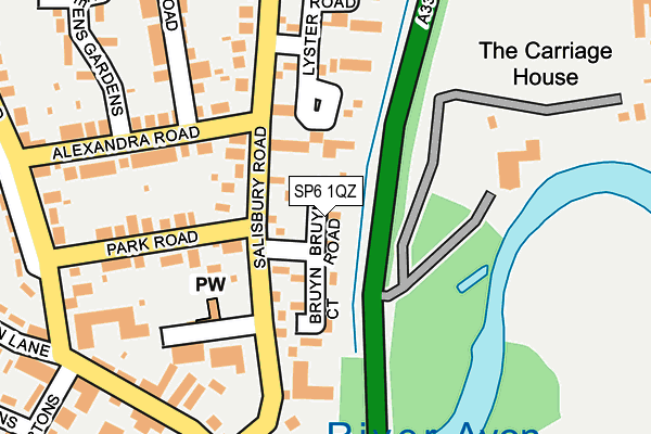 SP6 1QZ map - OS OpenMap – Local (Ordnance Survey)