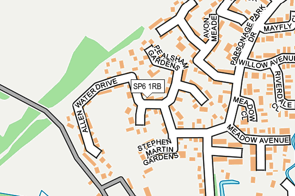 SP6 1RB map - OS OpenMap – Local (Ordnance Survey)