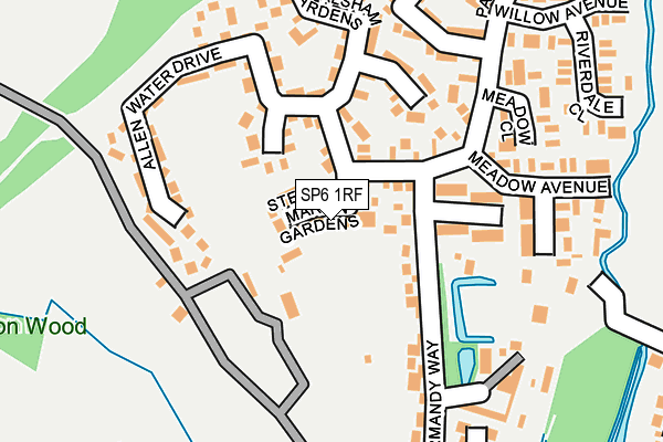 SP6 1RF map - OS OpenMap – Local (Ordnance Survey)