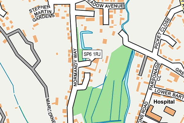 SP6 1RJ map - OS OpenMap – Local (Ordnance Survey)