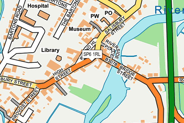 SP6 1RL map - OS OpenMap – Local (Ordnance Survey)