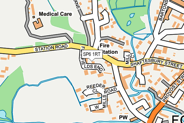 SP6 1RT map - OS OpenMap – Local (Ordnance Survey)
