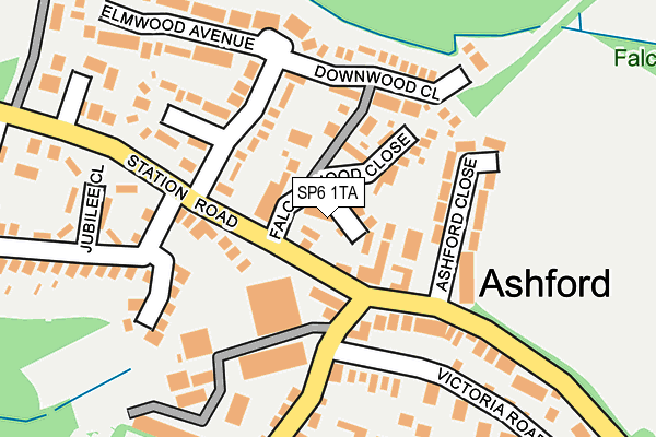 SP6 1TA map - OS OpenMap – Local (Ordnance Survey)