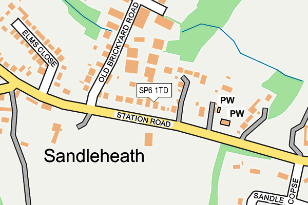 SP6 1TD map - OS OpenMap – Local (Ordnance Survey)