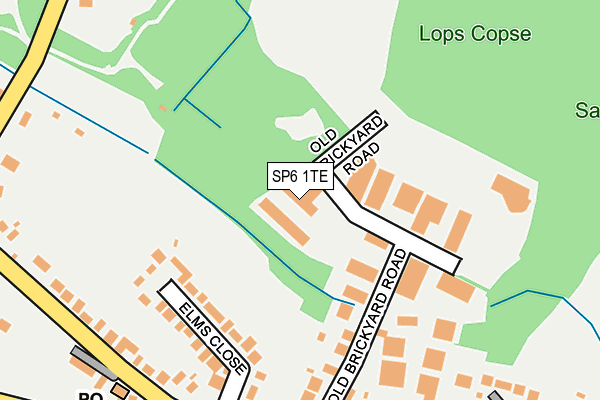 SP6 1TE map - OS OpenMap – Local (Ordnance Survey)