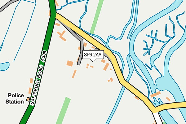 SP6 2AA map - OS OpenMap – Local (Ordnance Survey)