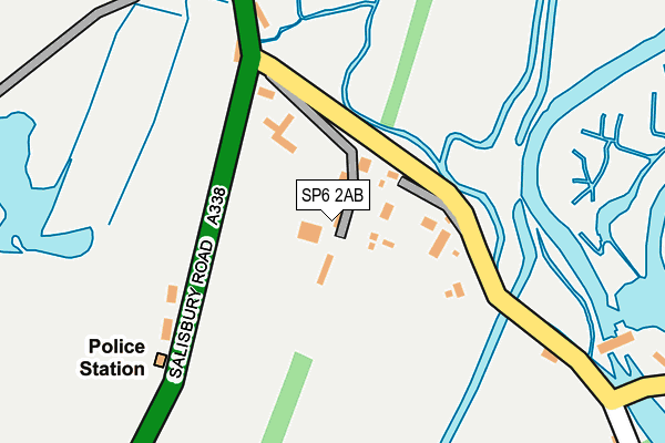 SP6 2AB map - OS OpenMap – Local (Ordnance Survey)