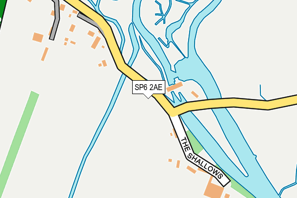 SP6 2AE map - OS OpenMap – Local (Ordnance Survey)