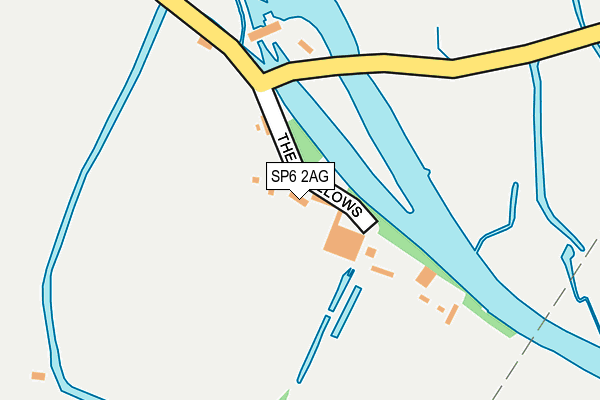 SP6 2AG map - OS OpenMap – Local (Ordnance Survey)