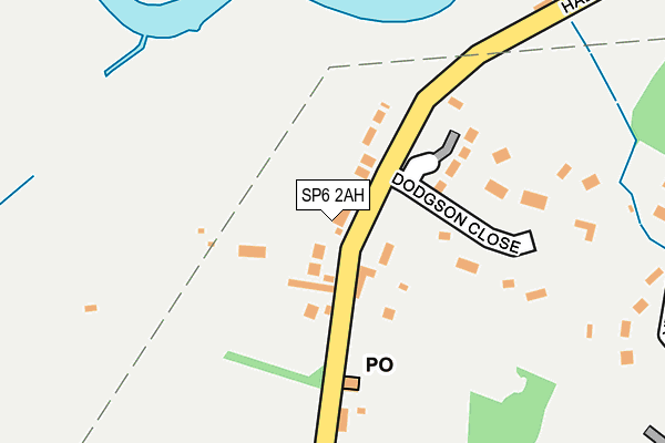 SP6 2AH map - OS OpenMap – Local (Ordnance Survey)