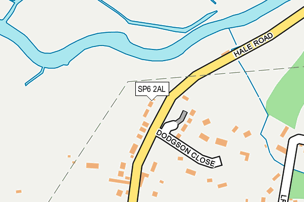 SP6 2AL map - OS OpenMap – Local (Ordnance Survey)