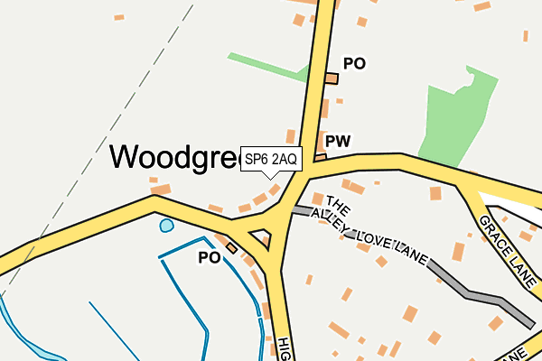 SP6 2AQ map - OS OpenMap – Local (Ordnance Survey)